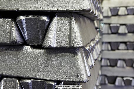 stacked aluminium ingots