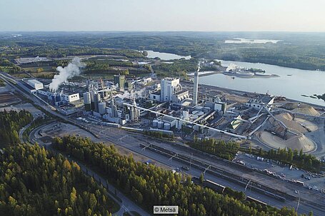 Aerial view of Metsä Fibre's Äänekoski mill