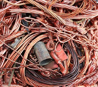 pile of copper scrap