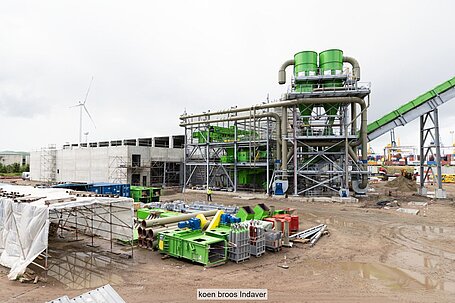 Indaver/Veolia E-Wood power plant in Belgium during construction
