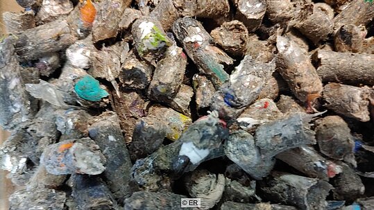 Photo of a sample of Subcoal secondary recovered fuel (SRF) pellets produced by N+P Group