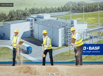Groundbreaking ceremony for BASF's prototype battery recycling plant in Schwarzheide, Germany