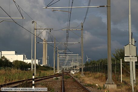 Rail track next to AEB Amsterdam's waste to energy plant