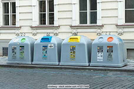 Bring bank for source separated waste in Prague