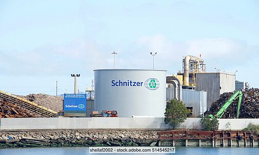 Schnitzer Steel Industries' site in the port of Oakland