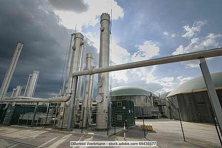 Photo of a biogas (anaerobic digestion) plant