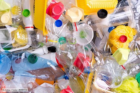 Photo of mixed plastic packaging waste