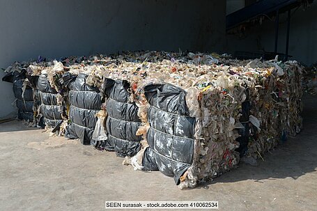 Bales of refuse derived fuel
