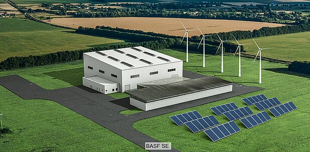 Artist's impression of the planned recycling facility in Schwarzheide, Germany