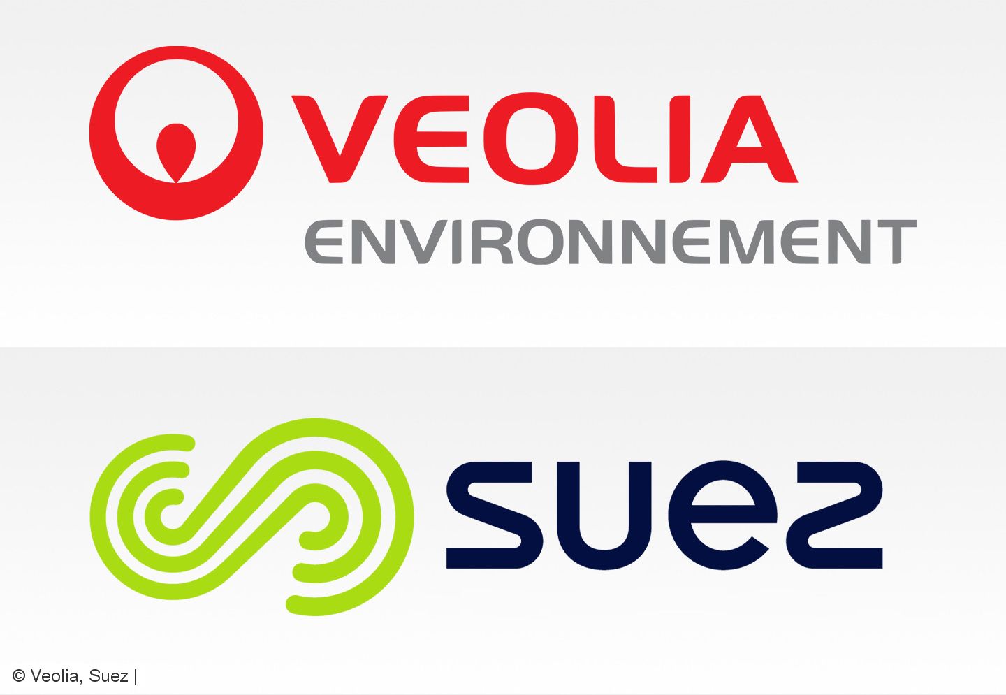  Veolia logo positioned above the Suez logo
