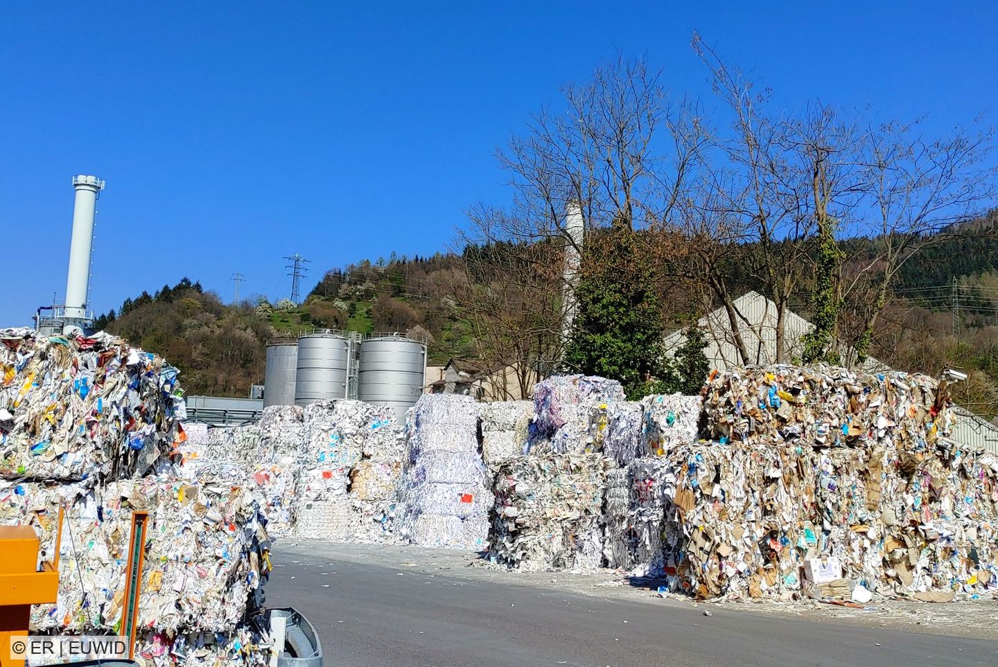 Recovered paper storage yard