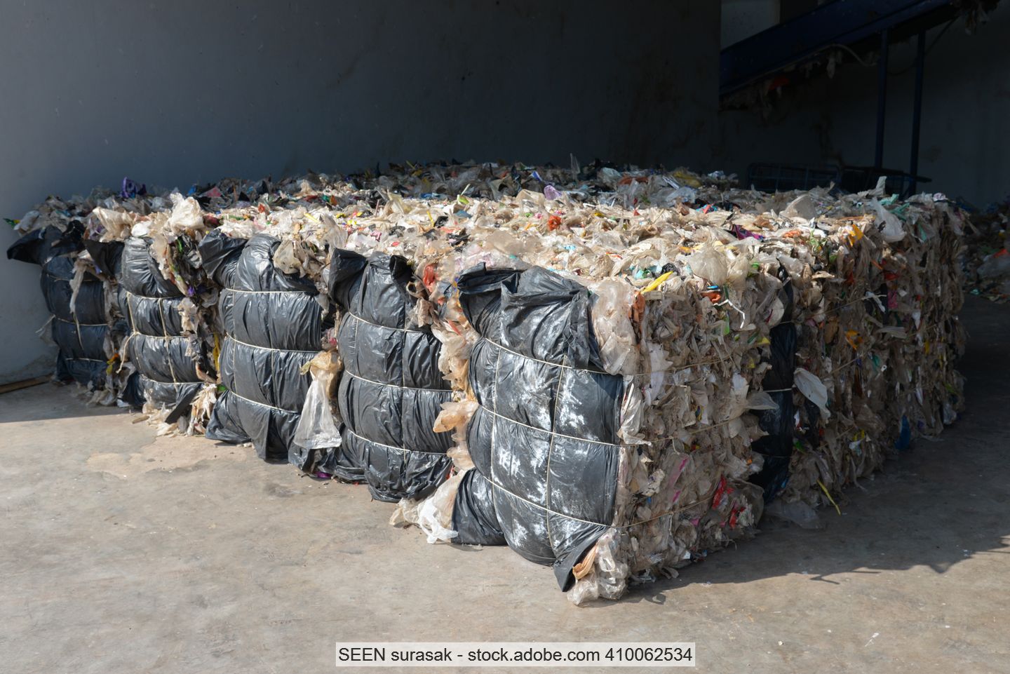Bales of refuse derived fuel