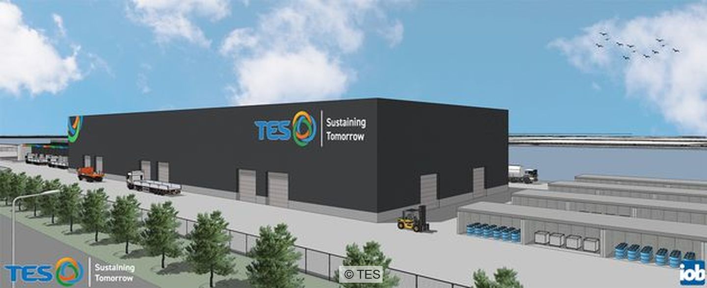 Artist's impression of the planned TES recycling facility in Rotterdam.