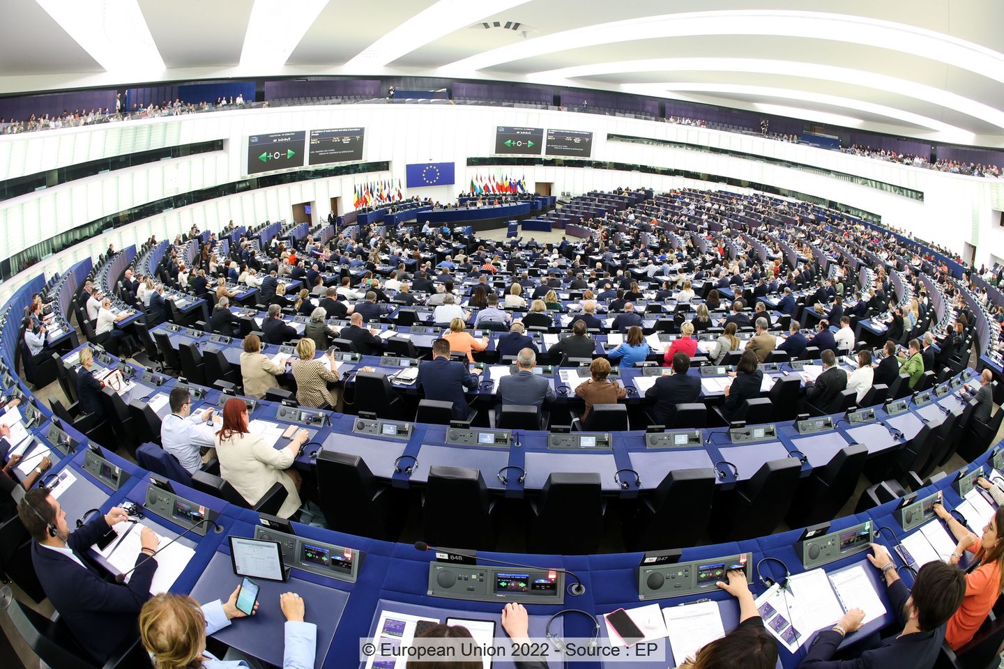 Voting in the EU Parliament's plenary in early June.