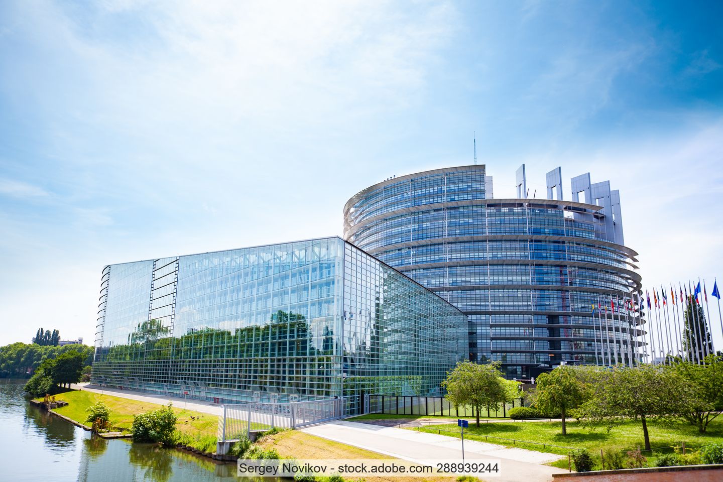The European Parliament's building in Strasbourg, France