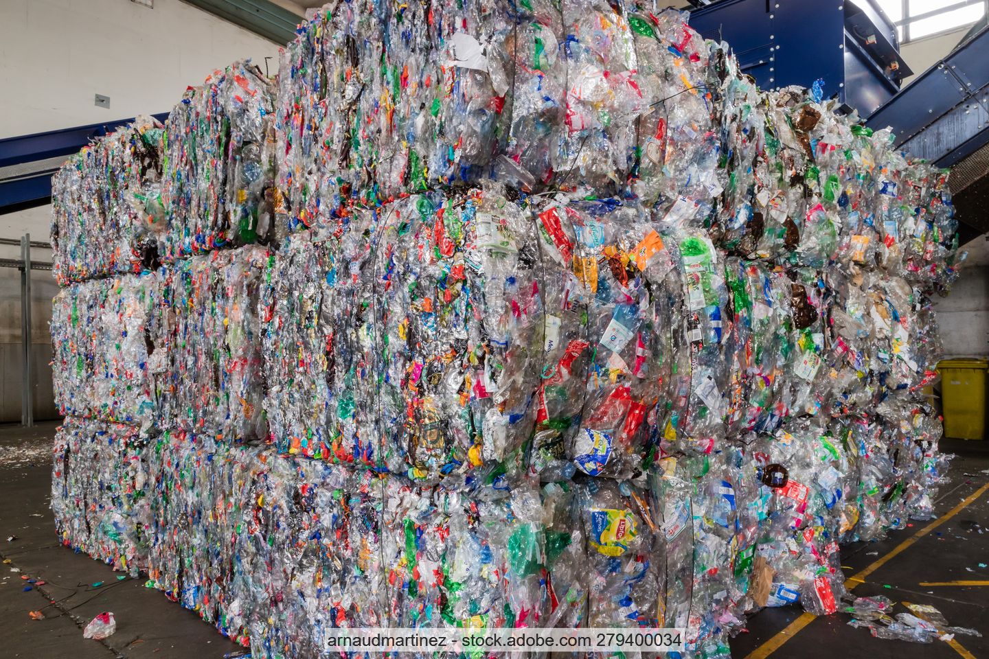 baled plastic waste