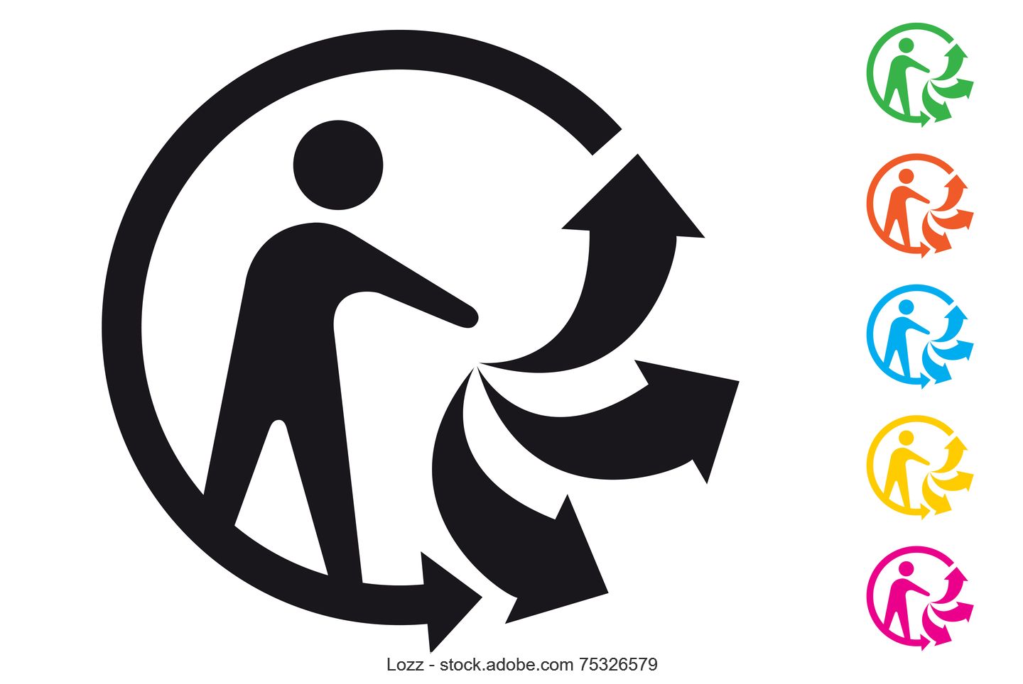 France's Triman "sorting man" recyclability symbol
